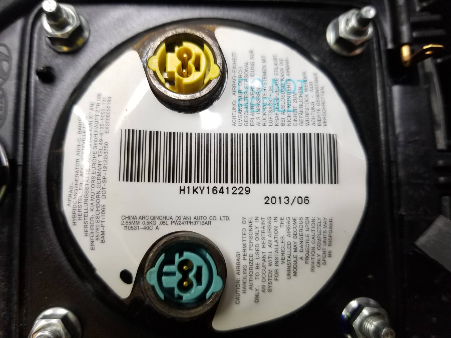2014 2015 2016 KIA Forte Steering Wheel Air Bag SRS Airbag
