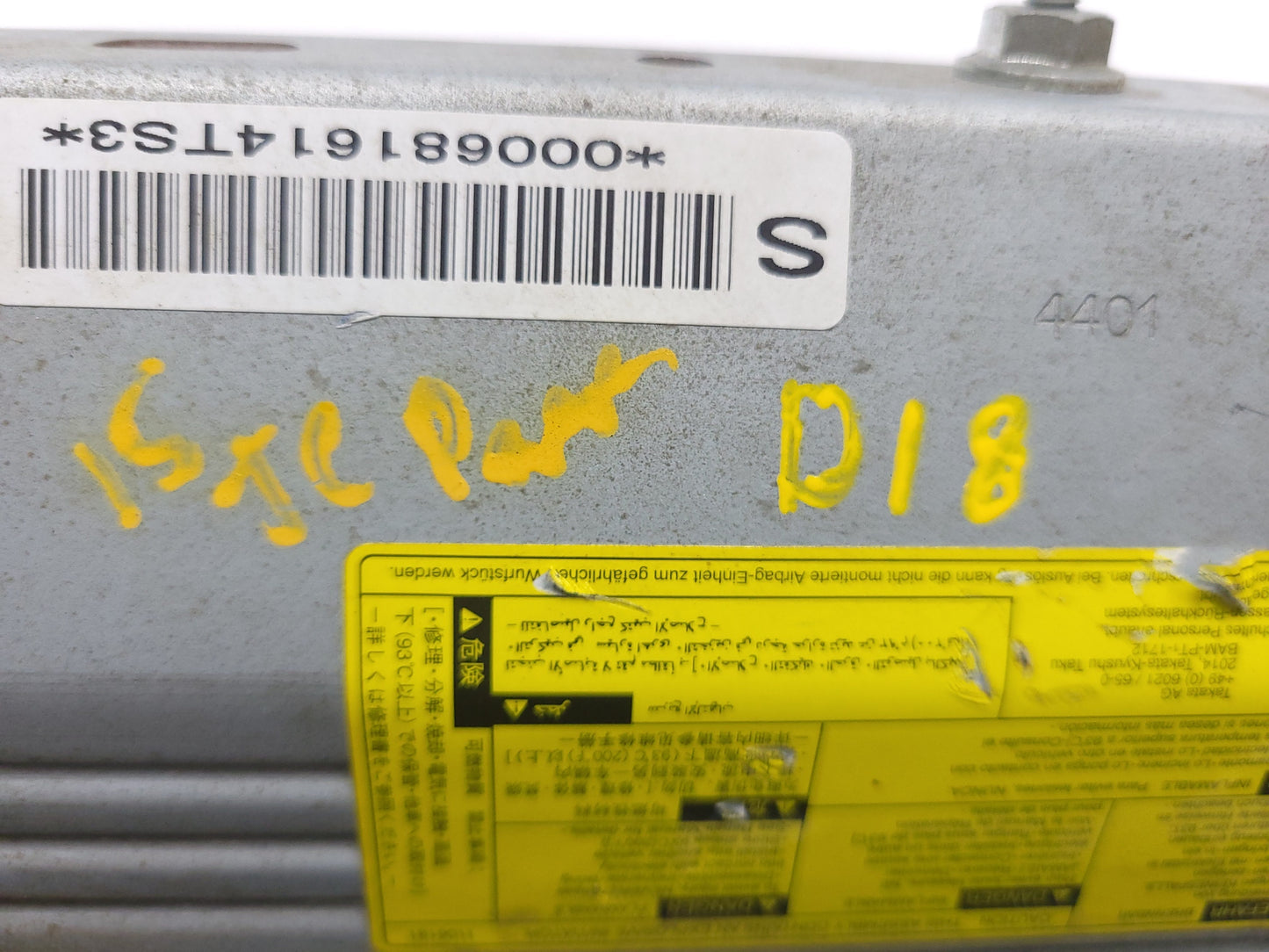 2014-2016 Scion Tc Knee Air Bag SRS Airbag Right Passenger OEM