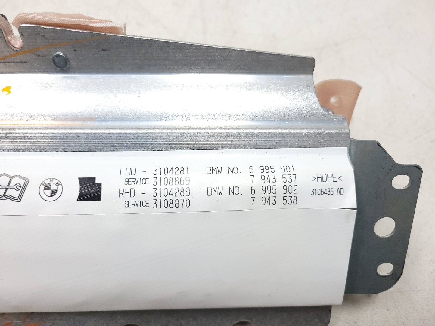 2007 - 2013 BMW X5 X6 E70 E71 Dash Dashboard Air Bag SRS Airbag Passenger Right OEM