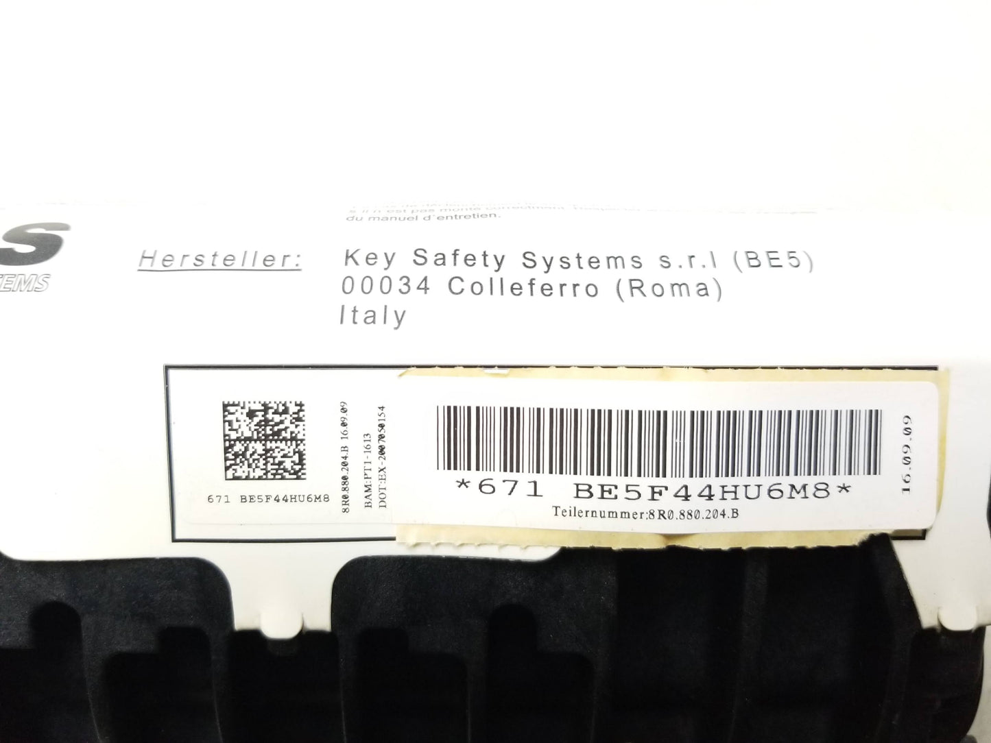 2009 - 2017 Audi Q5 Dash Dashboard Air Bag SRS Airbag Right Passenger OEM
