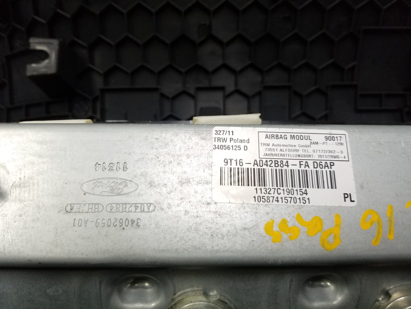 10-13 Ford Transit Connect Dash Passenger SRS Airbag Right Air Bag OEM ā