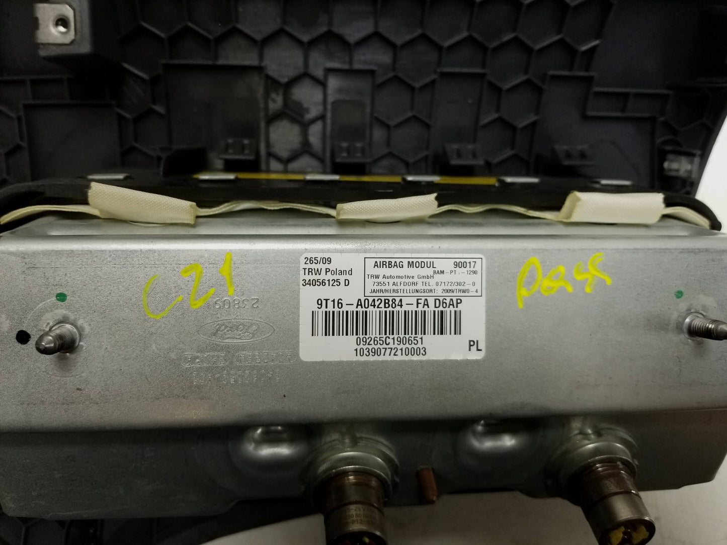 2010 - 2013 Ford Transit Connect Dash Dashboard Air Bag SRS Airbag Right Passenger OEM