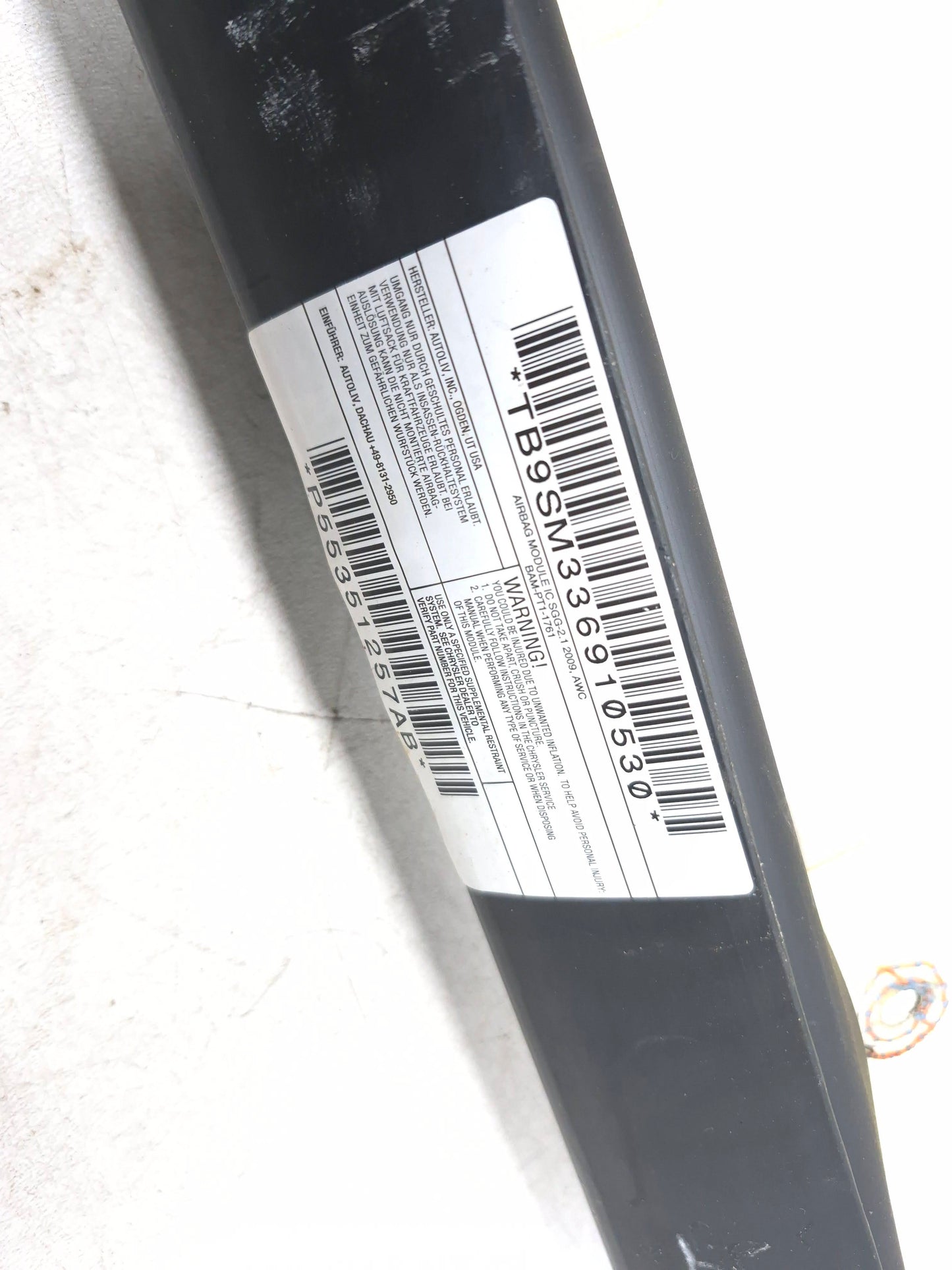 2010 Dodge Caliber SXT Driver Side Roof Curtain Airbag SRS Air Bag OEM