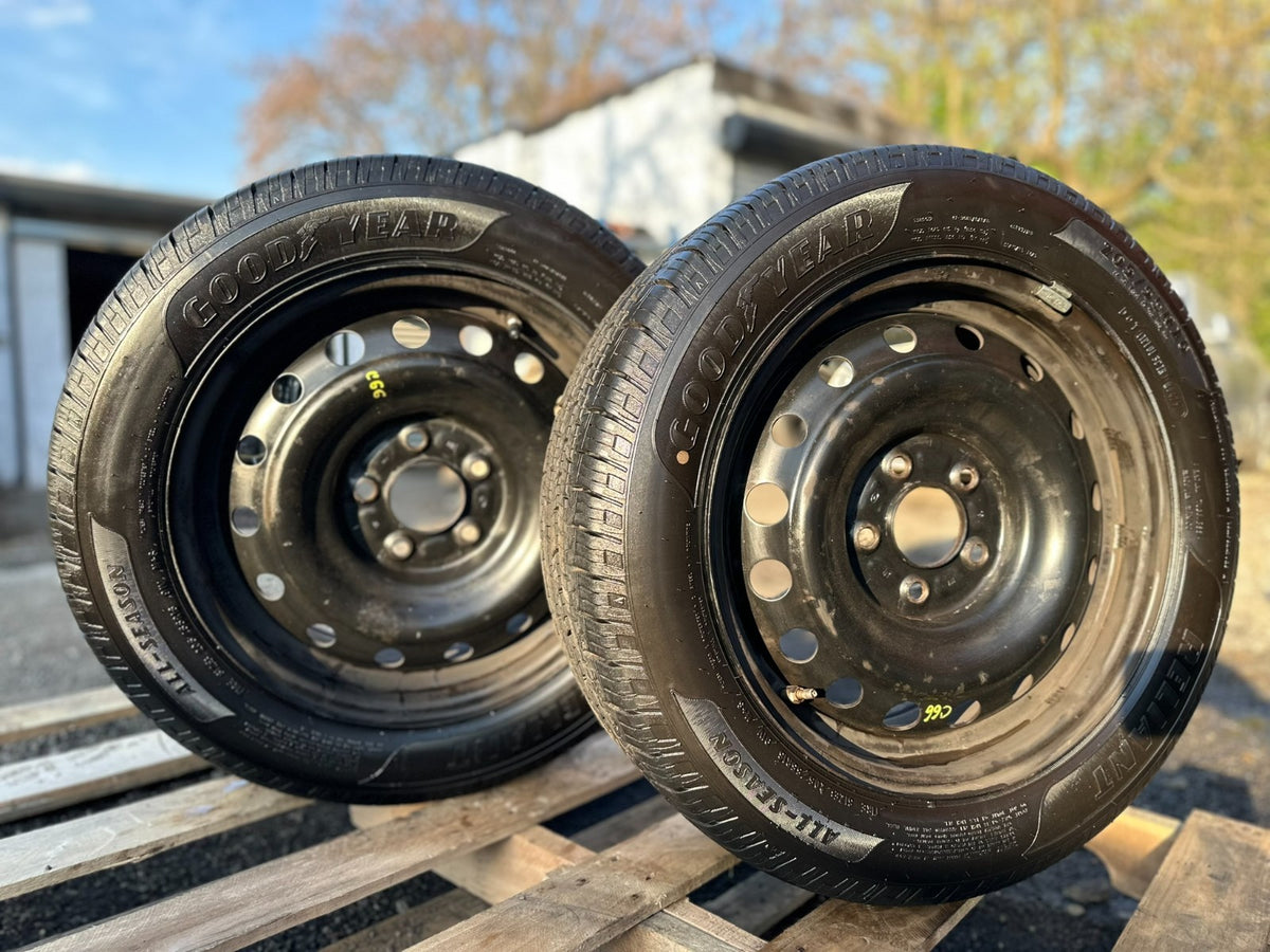 2012 Hyundai Sonata Steel Wheel Rim W/ Tire Good Year 205/55r16 10/32" 2pcs OEM