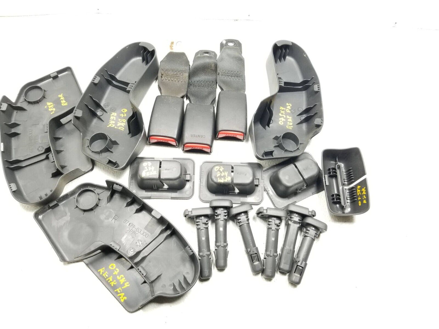 2007 - 2013 Suzuki Sx4 Rear Seat Trim & Seat Belt Buckle & Guide Set OEM