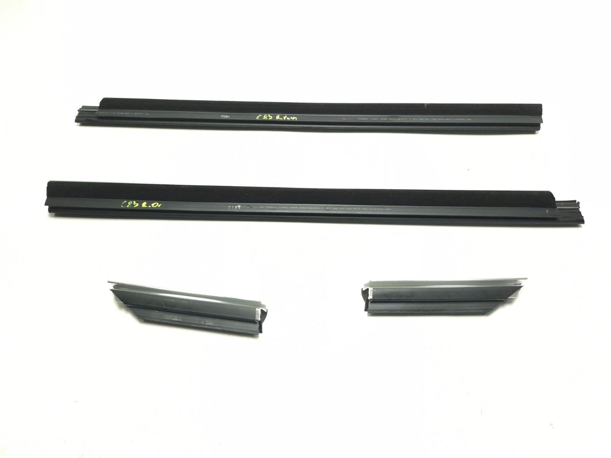 2011 BMW 750li Rear Door Inner Window Molding Left & Right 4 Pcs OEM