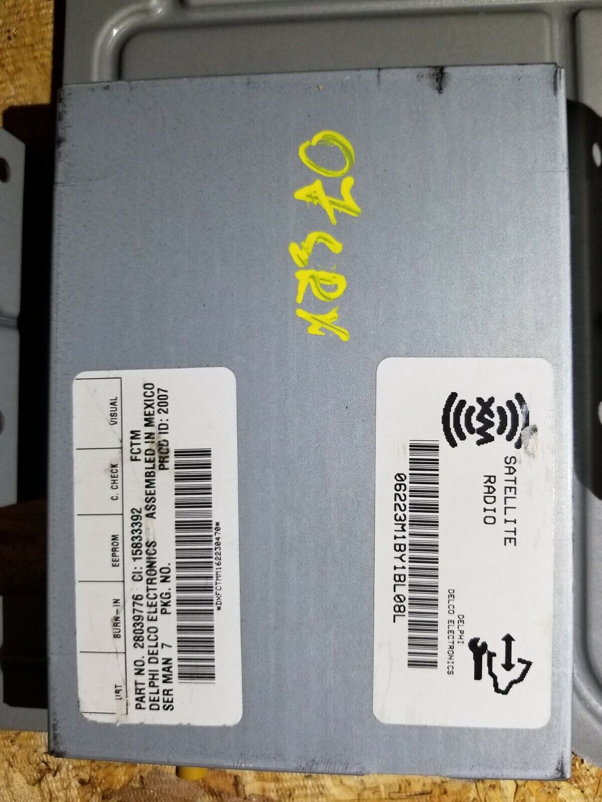 07 08 09 Cadillac SRX Satellite Radio Control Module Computer OEM
