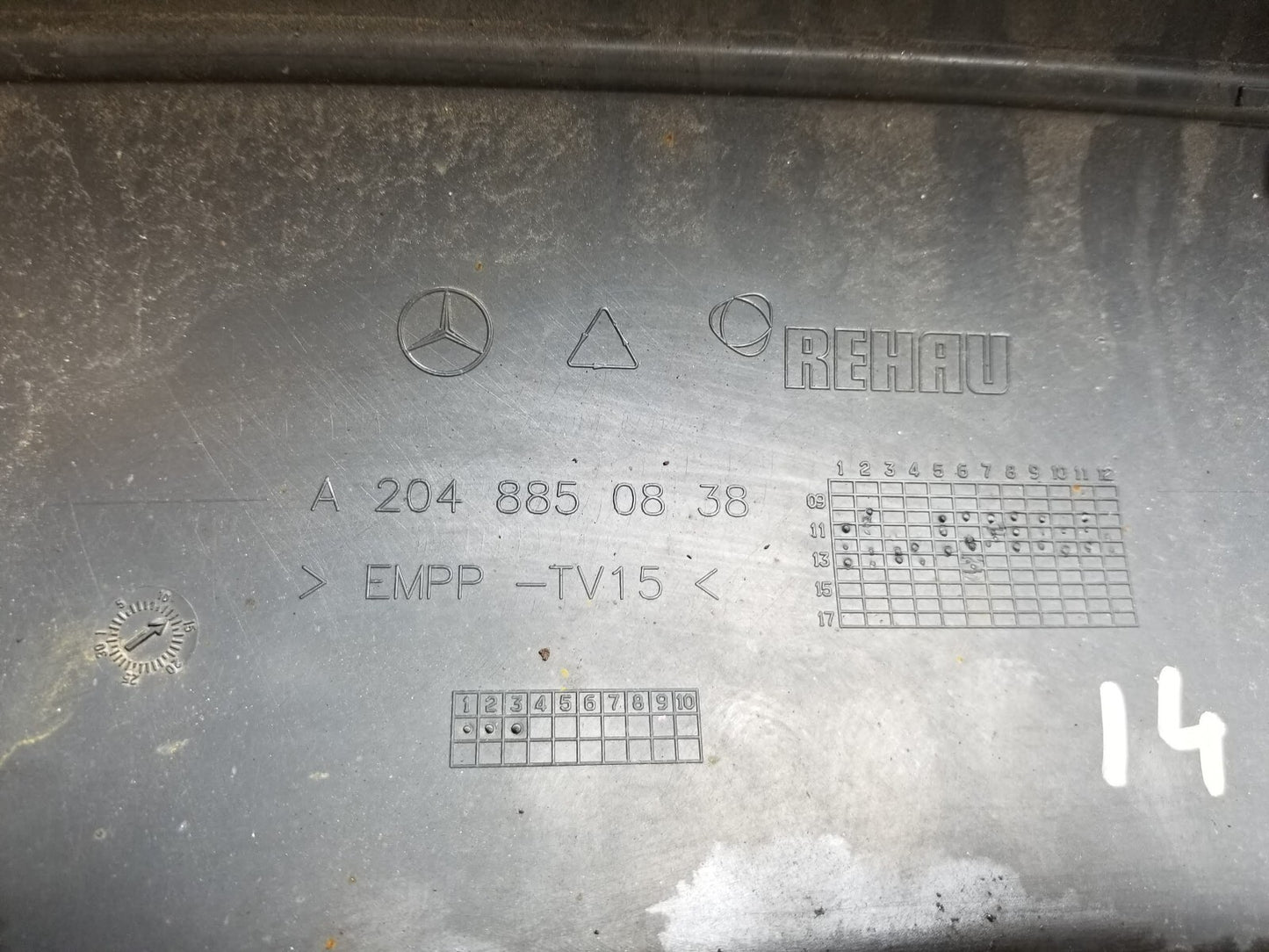 12 13 14 Mercedes C300 Rear Bumper Cover OEM *black (040u)*