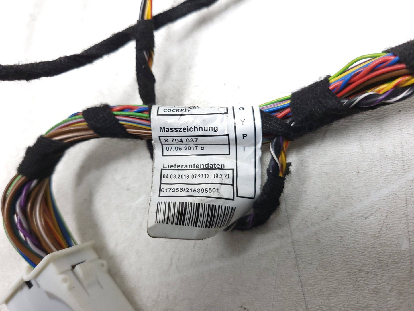 13-18 BMW 330xi Dash Instrument Panel Wire Harness 8794037 OEM β