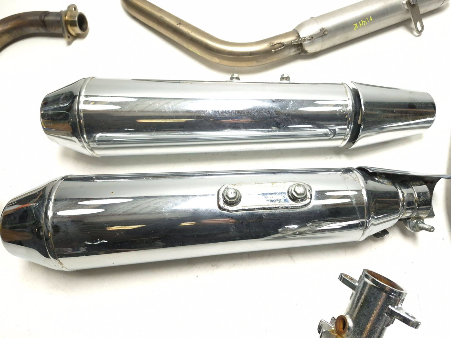 2022 Royal Enfield Int650 Exhaust Header Pipe Muffler & Heat Shield Lh & Rh OEM