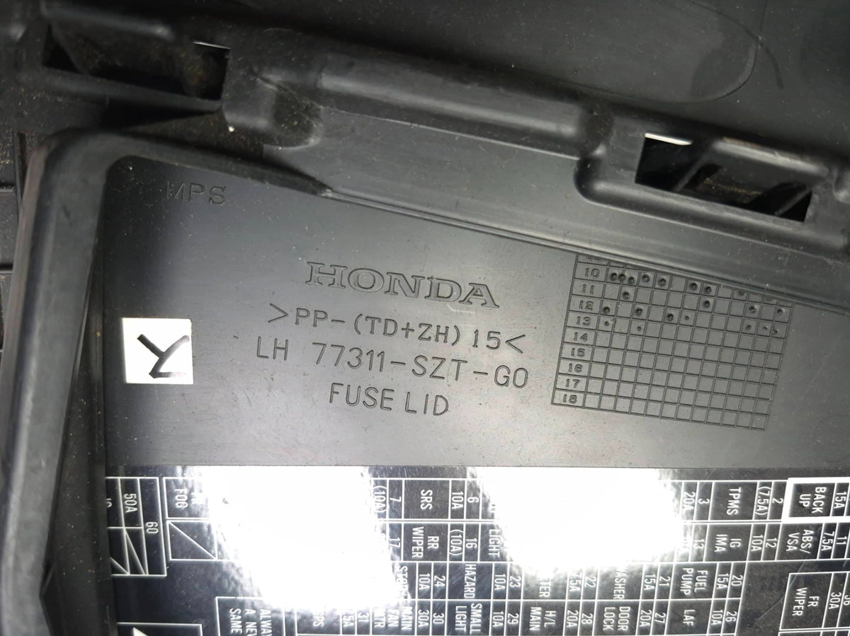 2013 Honda Cr-z Left Driver Dash Fuse Box Lid Cover Trim Panel OEM