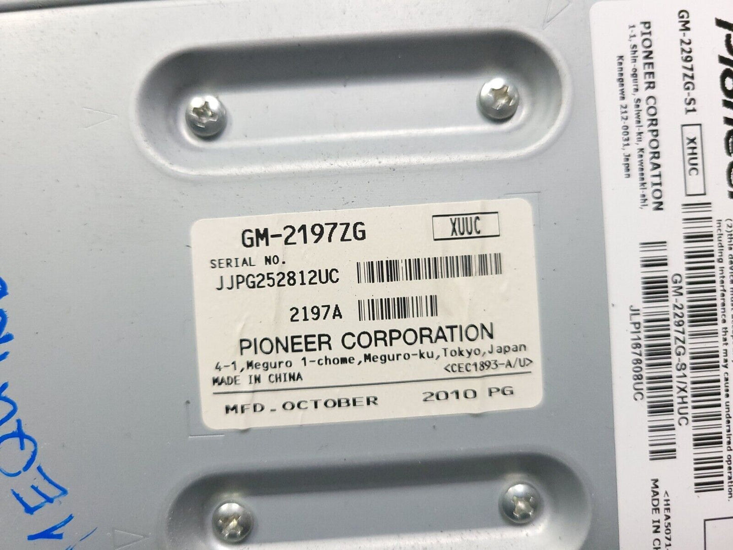 10-15 Chevrolet Equinox Pioneer Radio Audio Amplifier 20872156 OEM