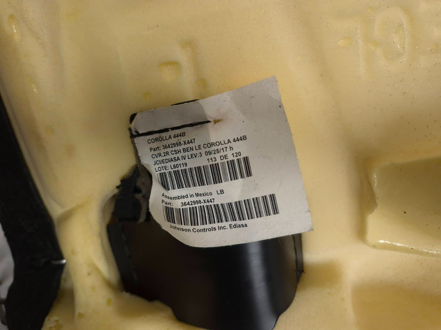 2018 Toyota Corolla Rear Seat Lower Cushion OEM