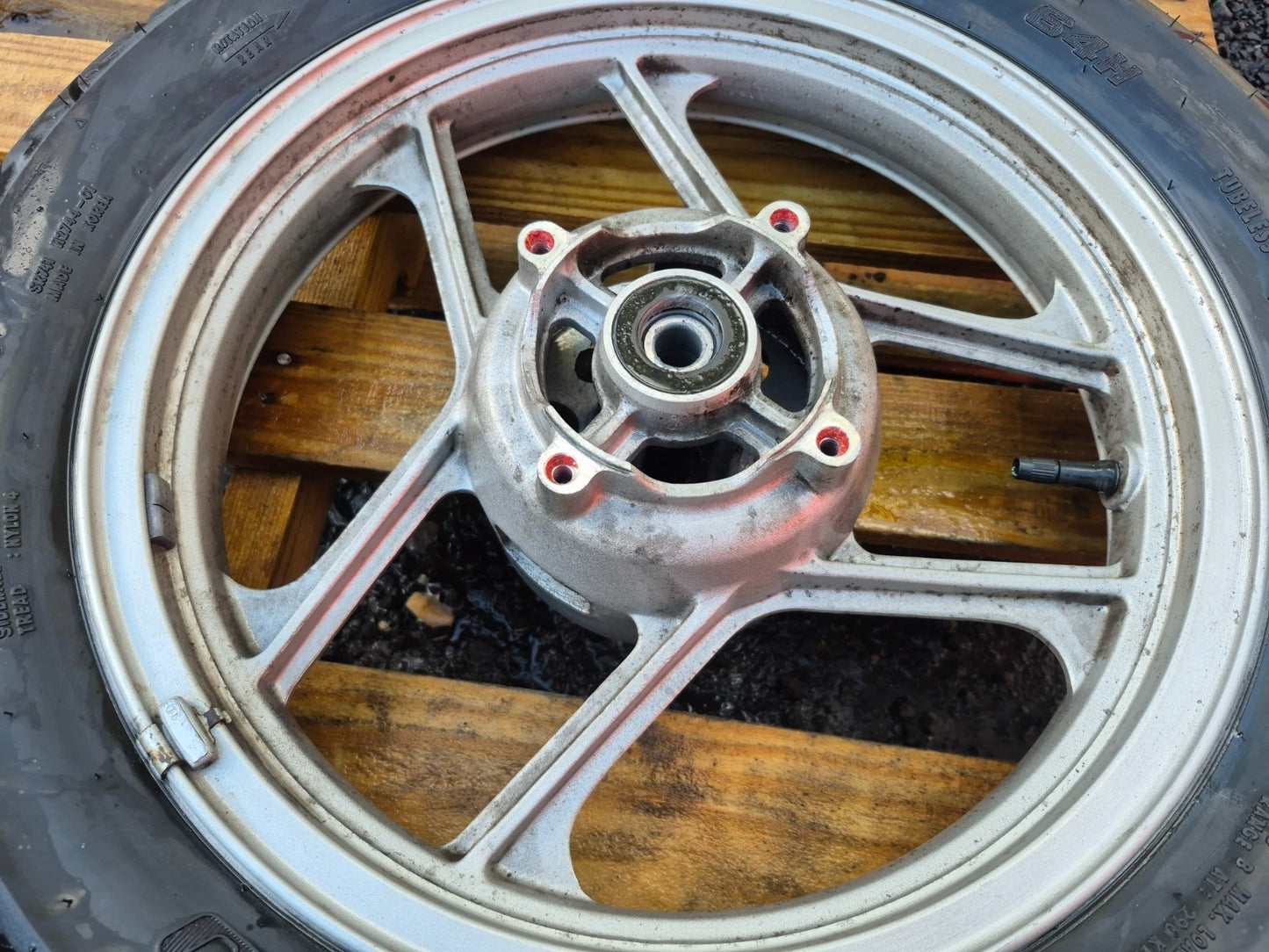 2007 Kawasaki Ninja 250 Ex250 Wheel Rim W/tire Front & Rear Pair OEM