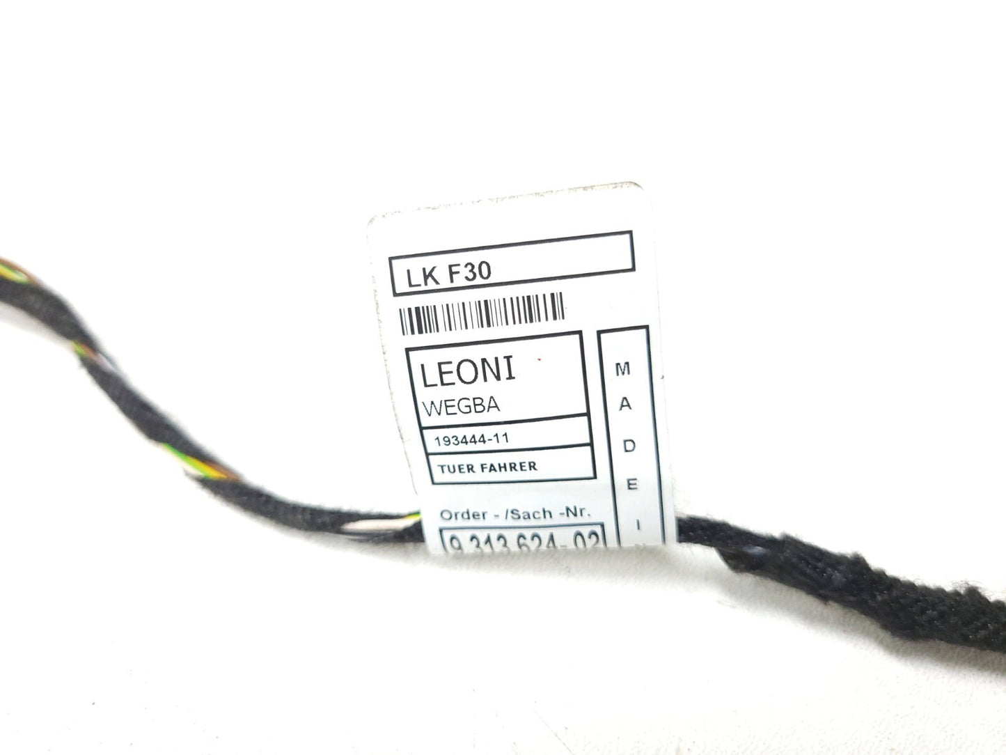 12-18 BMW 330xi F30 Door Wire Harness Front Driver Side Left OEM β
 76k