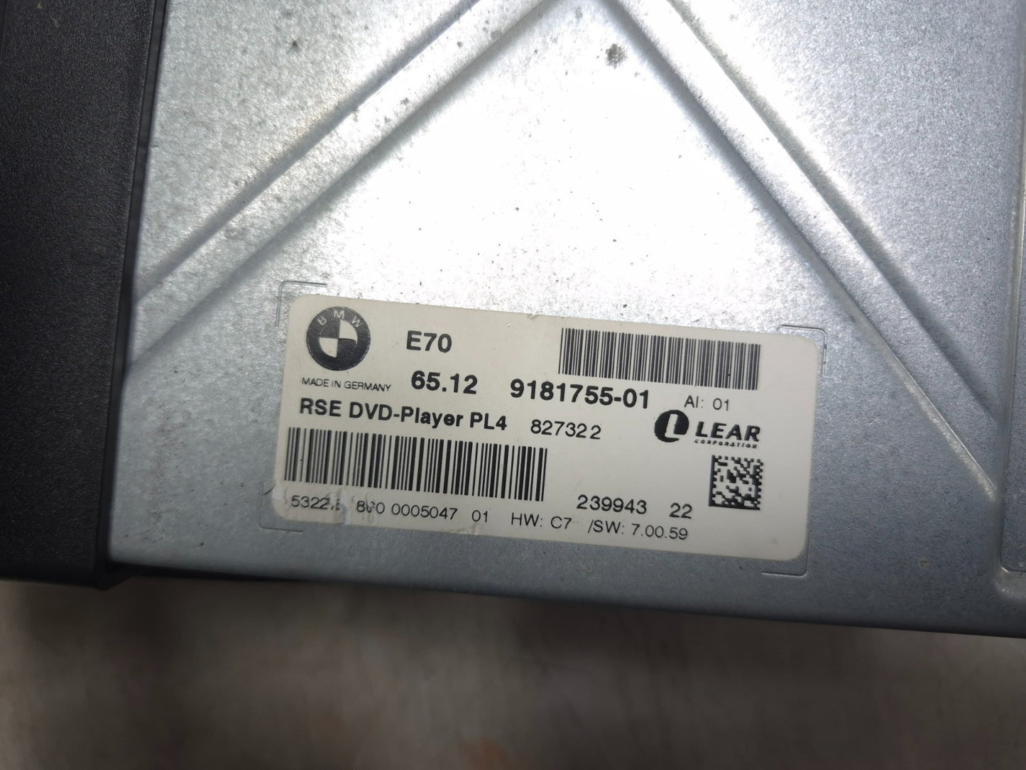 2008 BMW X6 E71 Rear Entertainment Dvd Player OEM