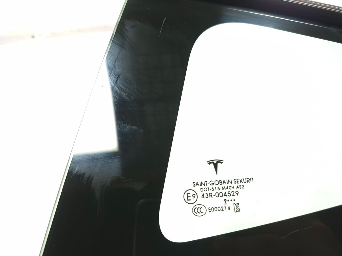 2020 Tesla Model 3 Rear Quarter Window Glass Left Driver Side OEM