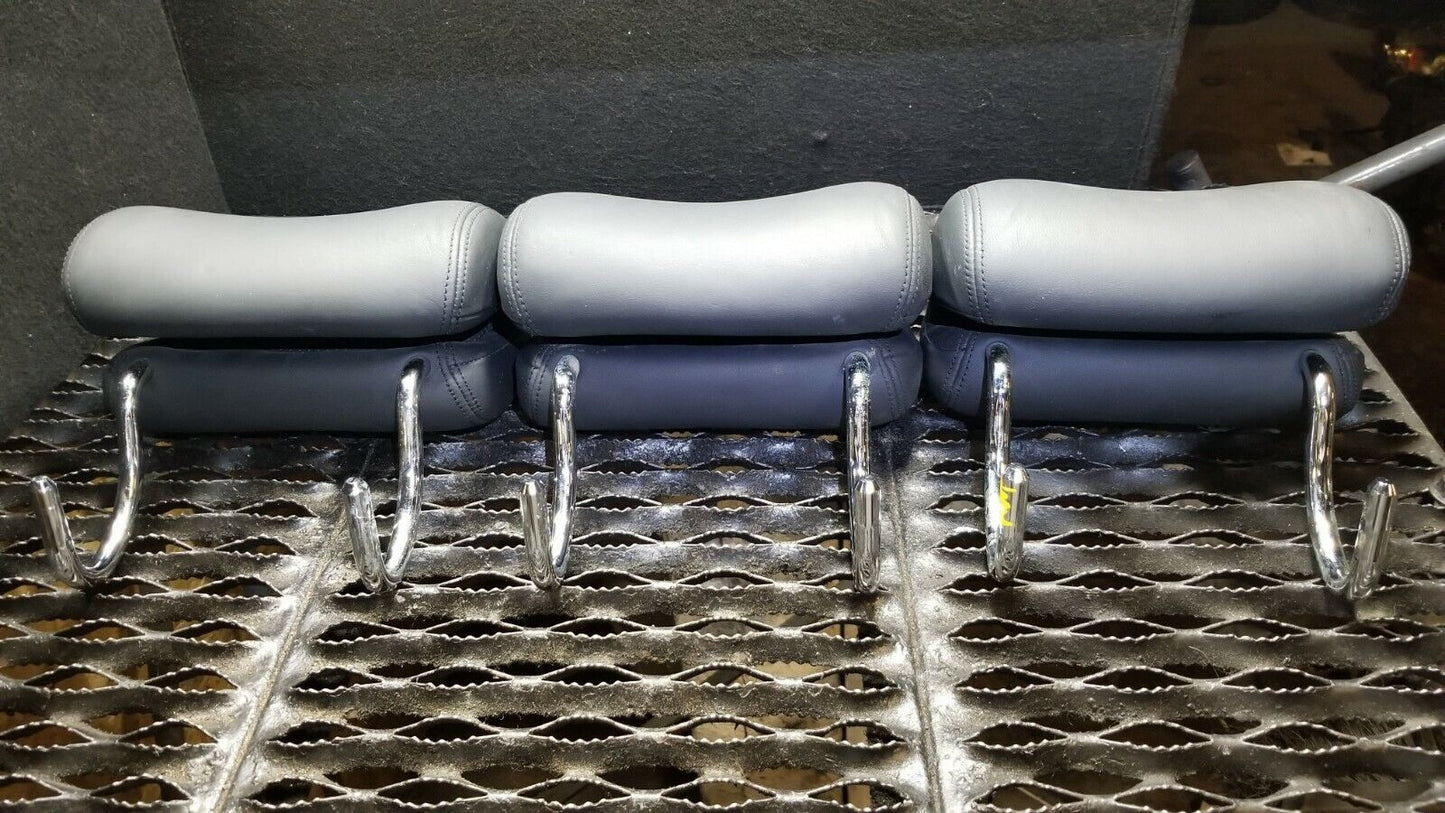 03-06 Mercedes CL500 CL55 Amg W215 Rear Seat Headrest 3pcs Black Leather OEM