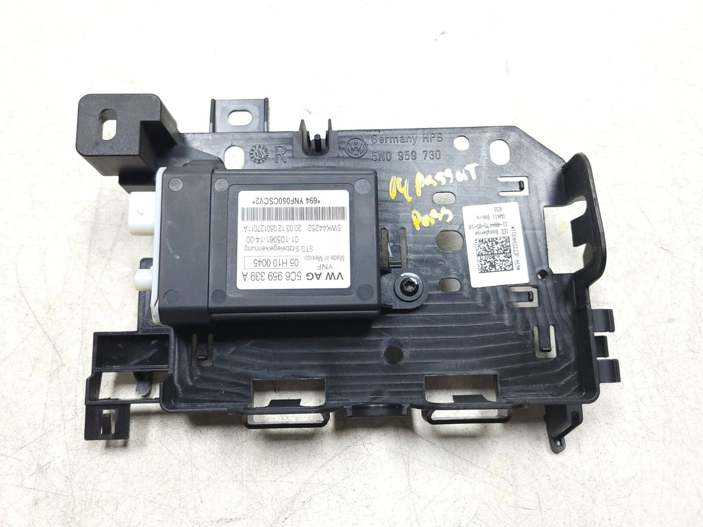 2014 Volkswagen Seat Occupant Sensor Passat Front & Wiring Harness Passenger Oe