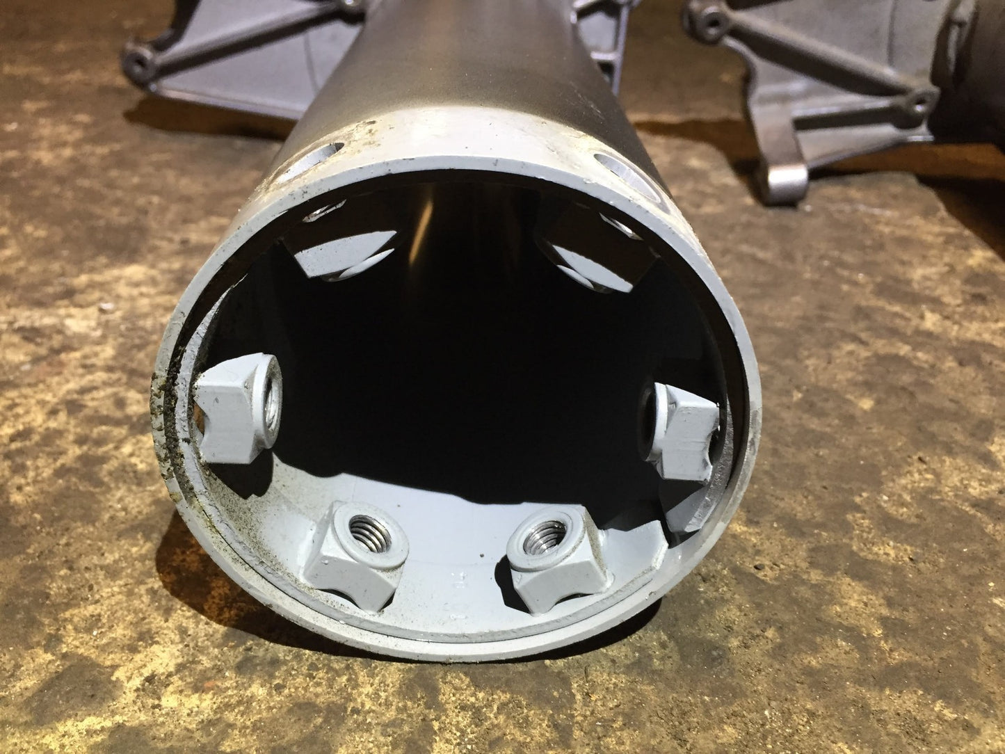 04-09 Audi A8 Front Left & Right Chassis Leg Extension Beam Absorber Pair OEM