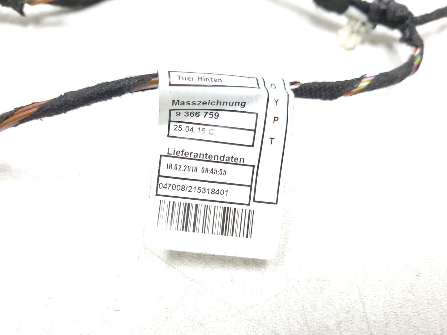 12-18 BMW 330xi F30 Door Wire Harness Rear Passenger Side Right OEM β
 76k