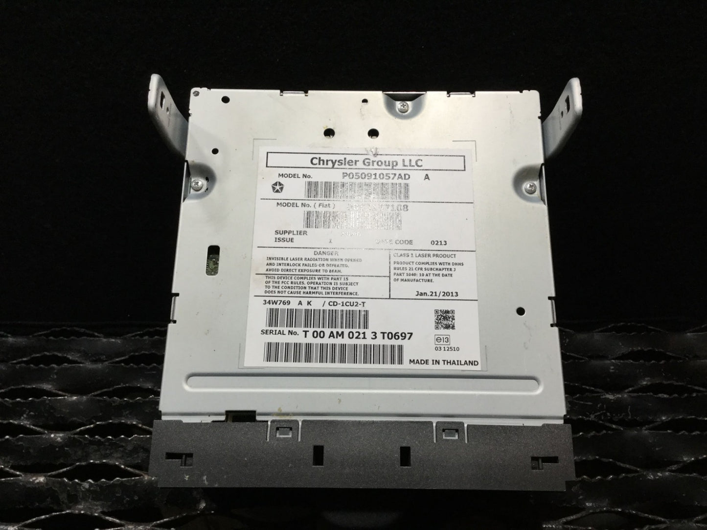 2013 Dodge Dart Center Console Dvd Player OEM