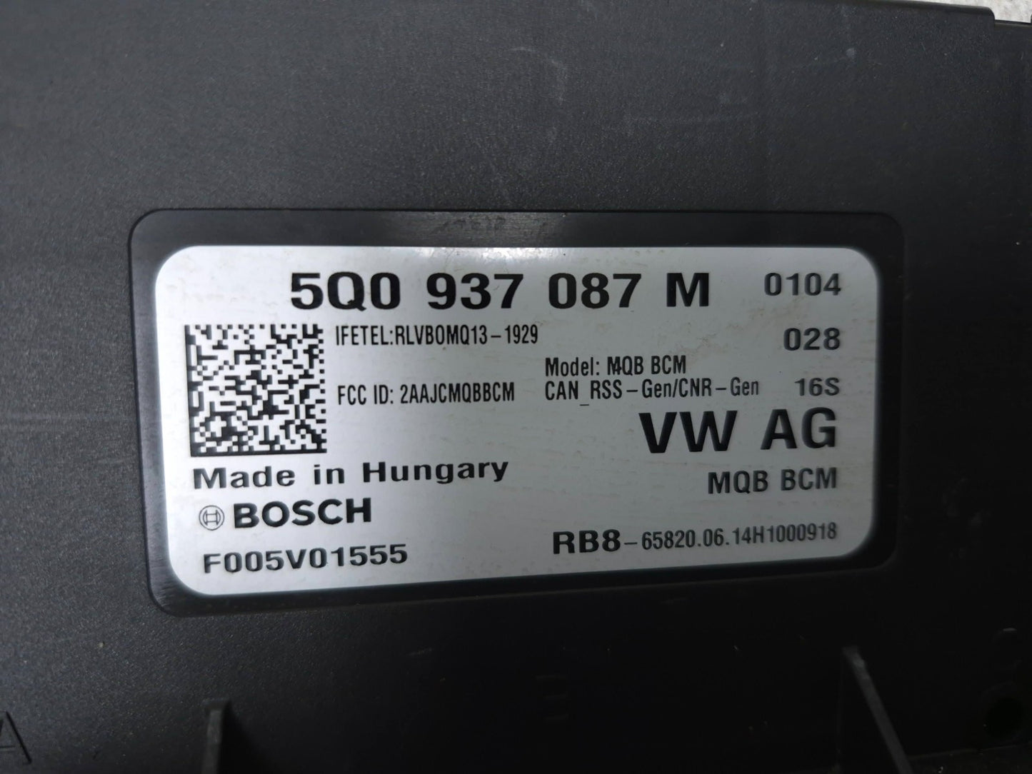 2015 Volkswagen Golf Bcm Body Control Module OEM