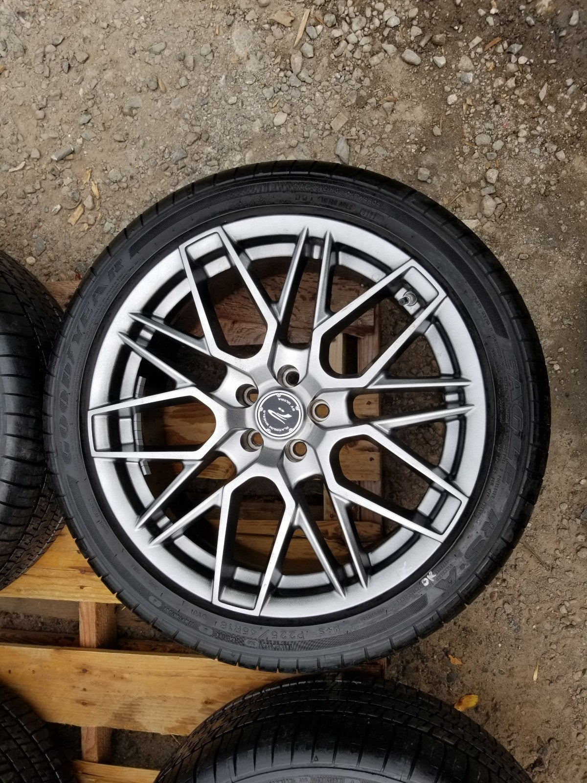 2010 Scion Tc Wheel Rim W/ Tire Goodyear Eagle 225/45r18 4pcs OEM