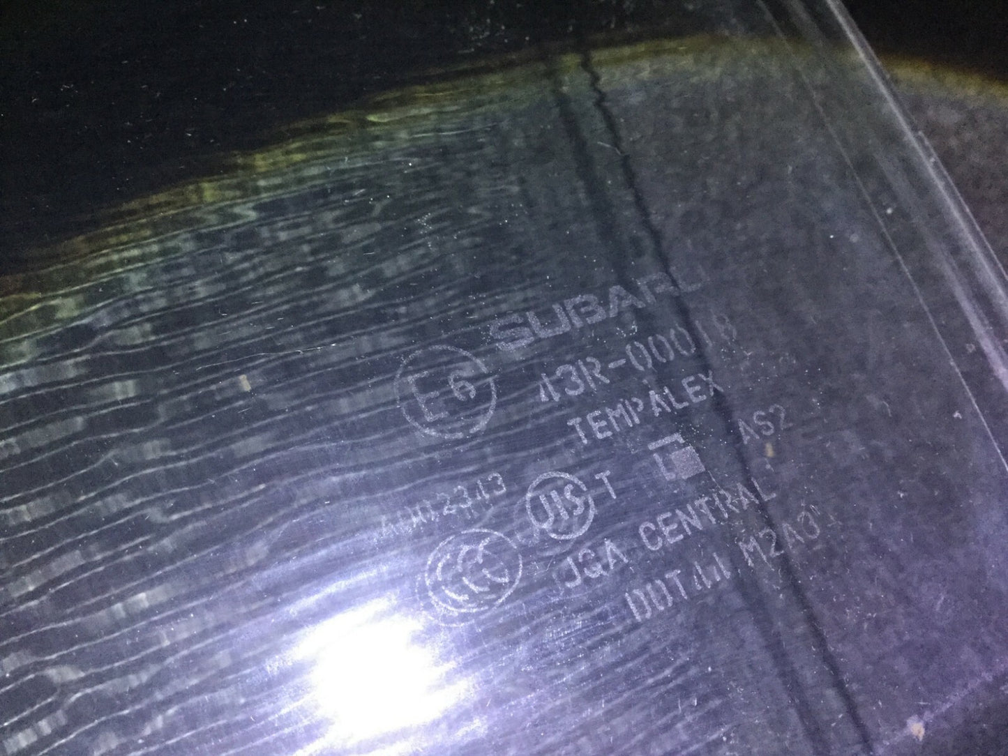 2010 Subaru Impreza Rear Driver Door Window Glass OEM