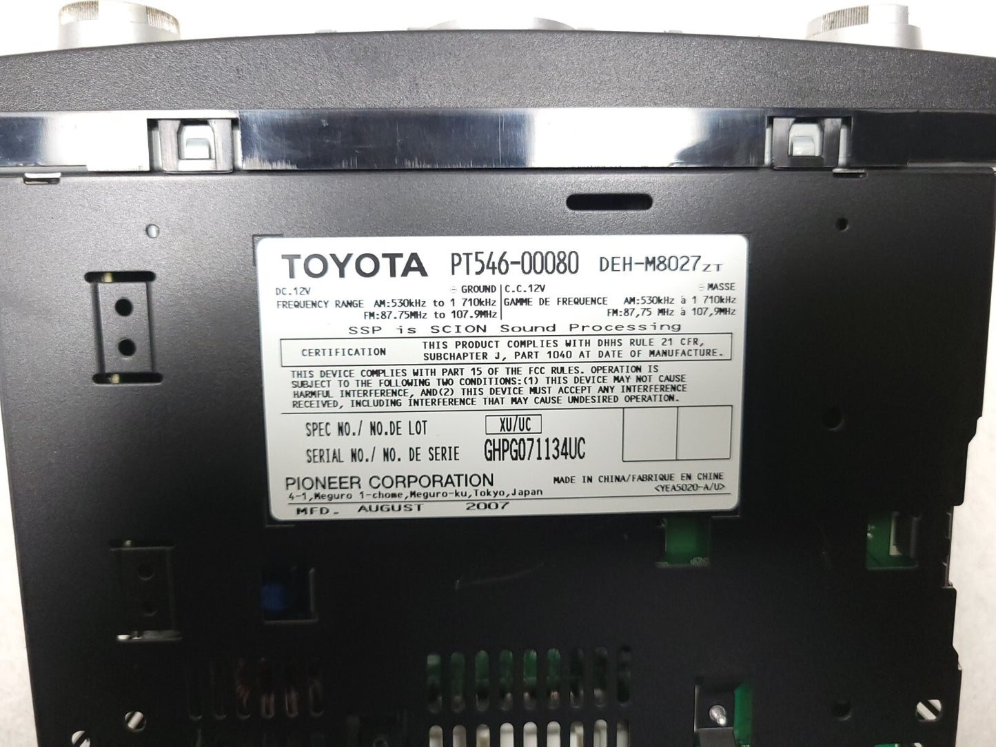 2005 - 2010 Scion Tc Radio AM FM Cd Player OEM