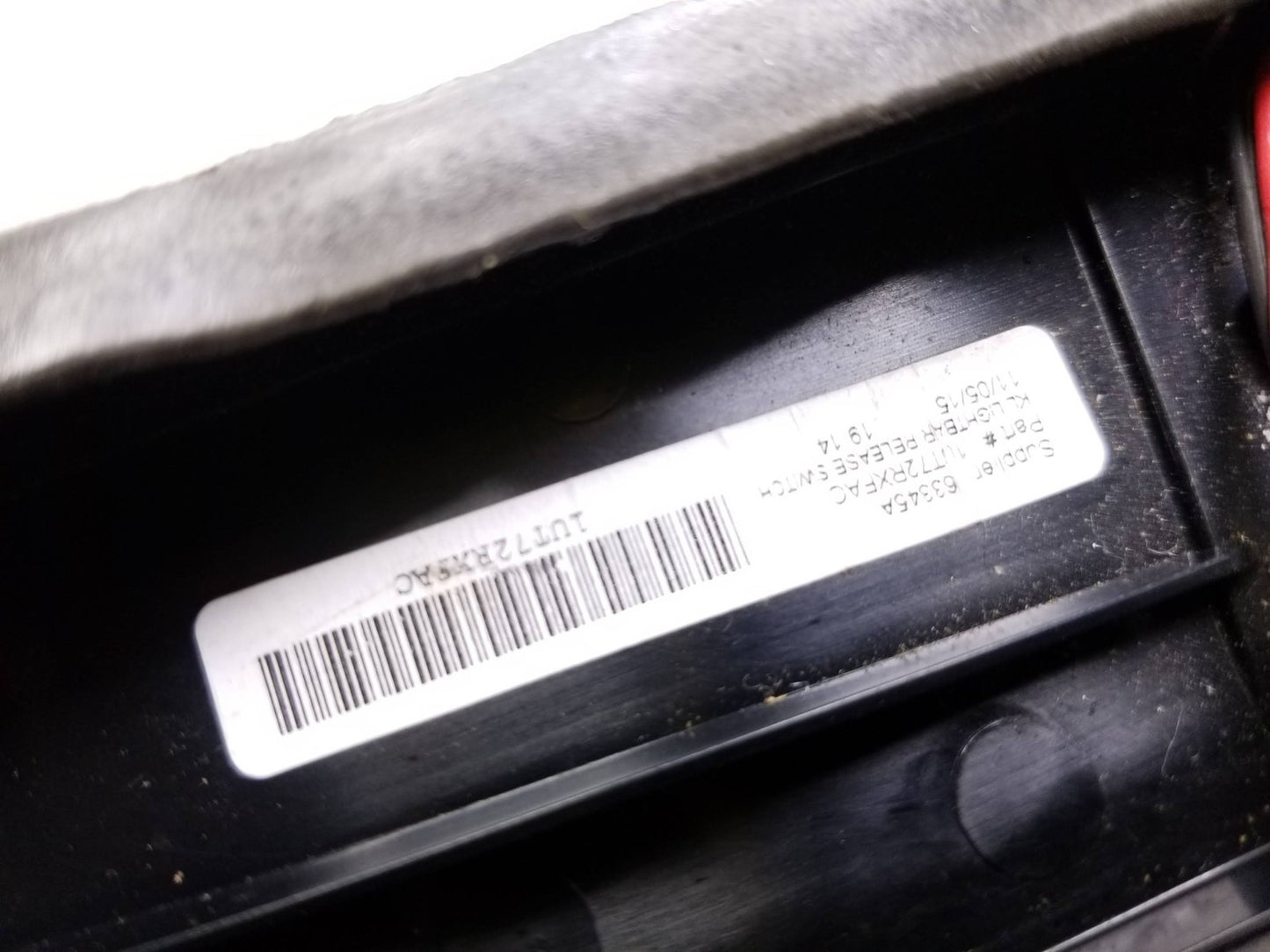 2016 Jeep Cherokee Trunk Lid Handle W/ License Plate Light OEM