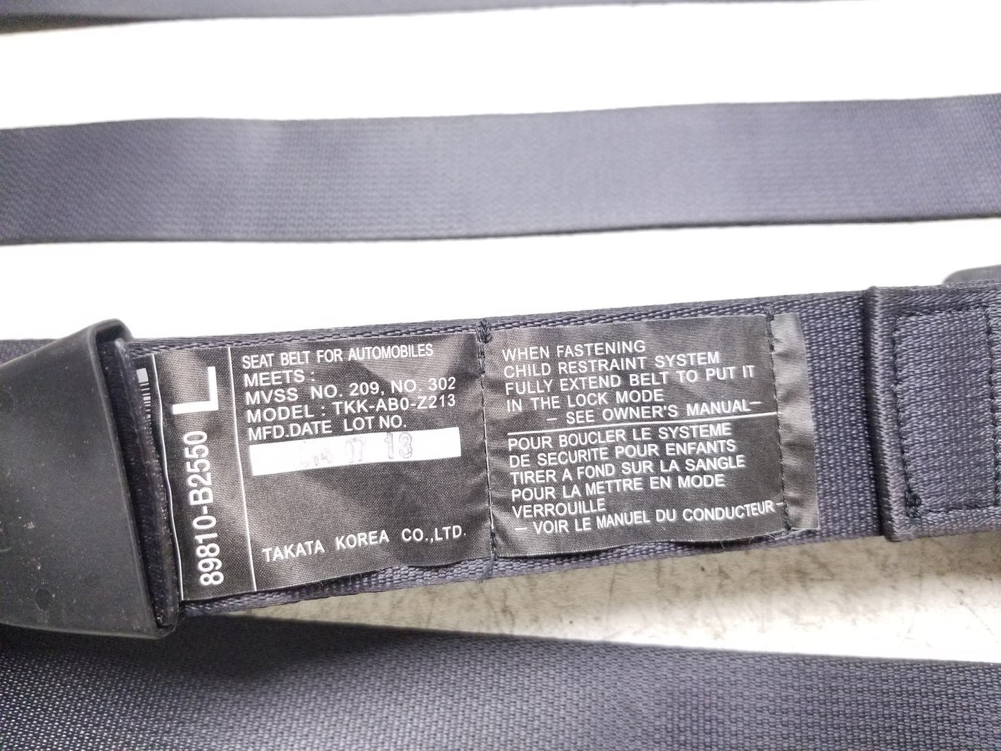 2014 - 2019 Kia Soul Seat Belt Retractor Set OEM