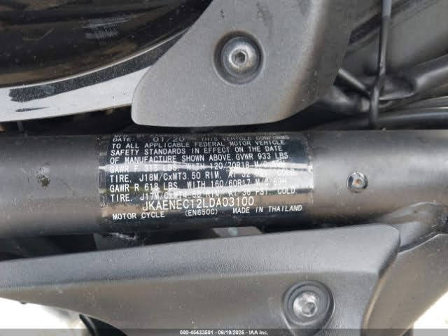 2020 Kawasaki Vulcan S En650c Fuel Tank OEM 51091-5051-65c