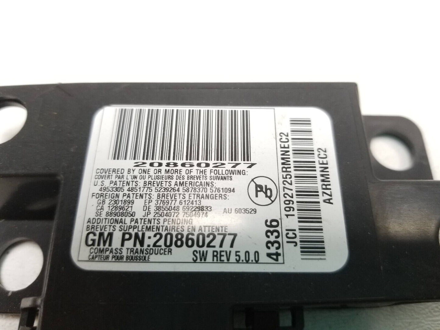 13 14 15 16 GMC Acadia Compass Transducer Module 20860277 OEM
