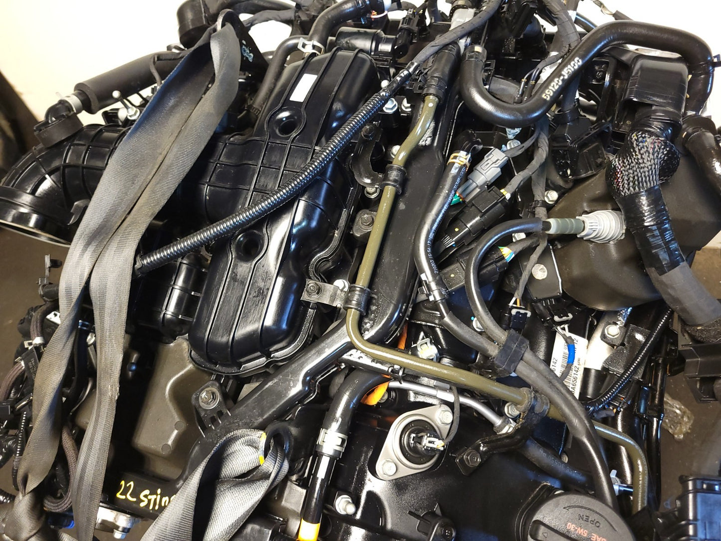 2022 Kia Stinger Engine 3.3l V6 Lambda Ii W/o Turbo 312 Miles. Need Oil Pan
