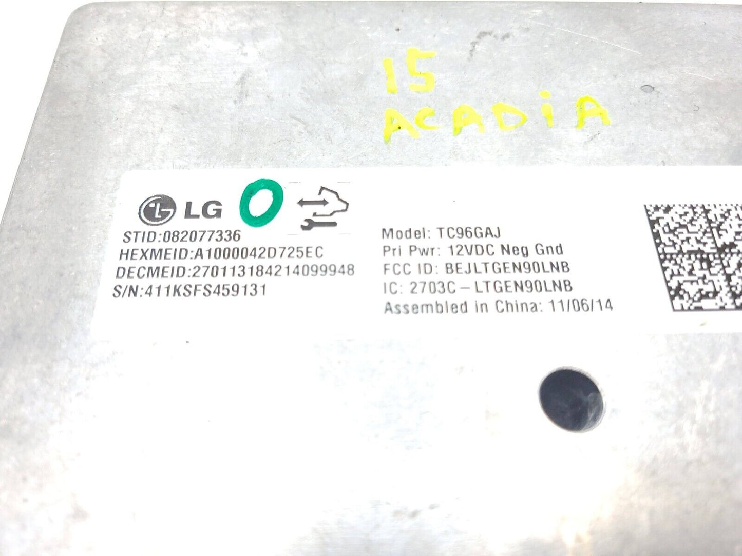 13 14 15 16 GMC Acadia Bluetooth Communication Control Module OEM