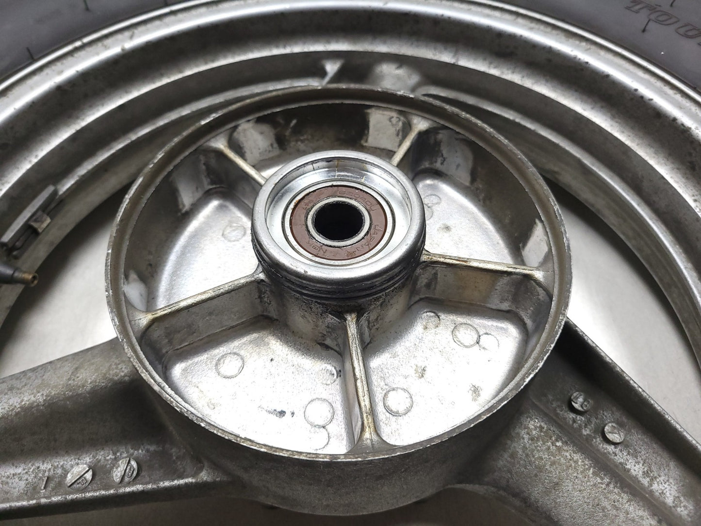 1987 1988 Honda Cbr1000f Wheel Rim & Tire Front & Rear *straight* OEM