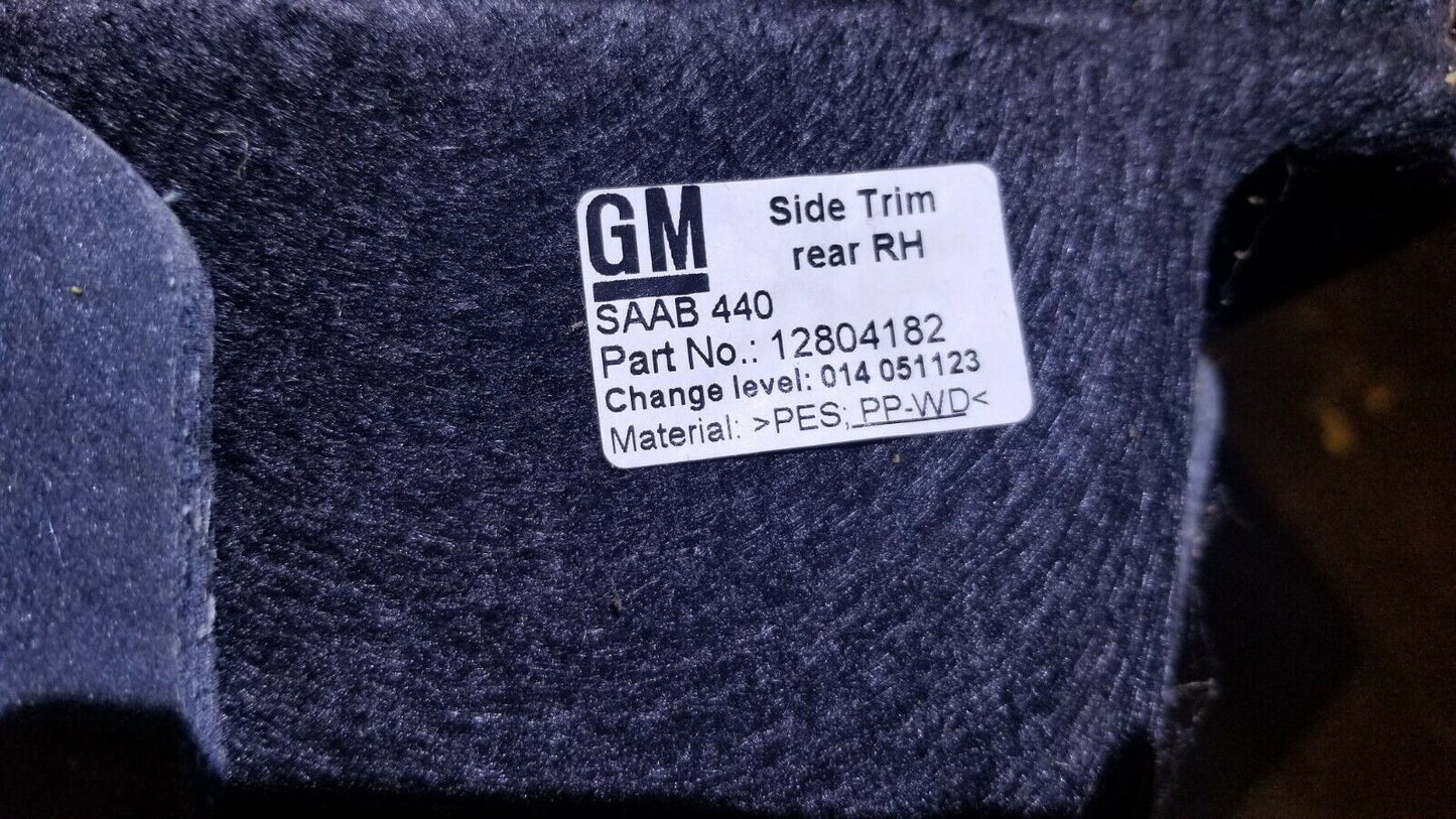 08 09 10 11 Saab 93 9-3 Sedan Right Inner Trunk Storage Compartment Trim OEM