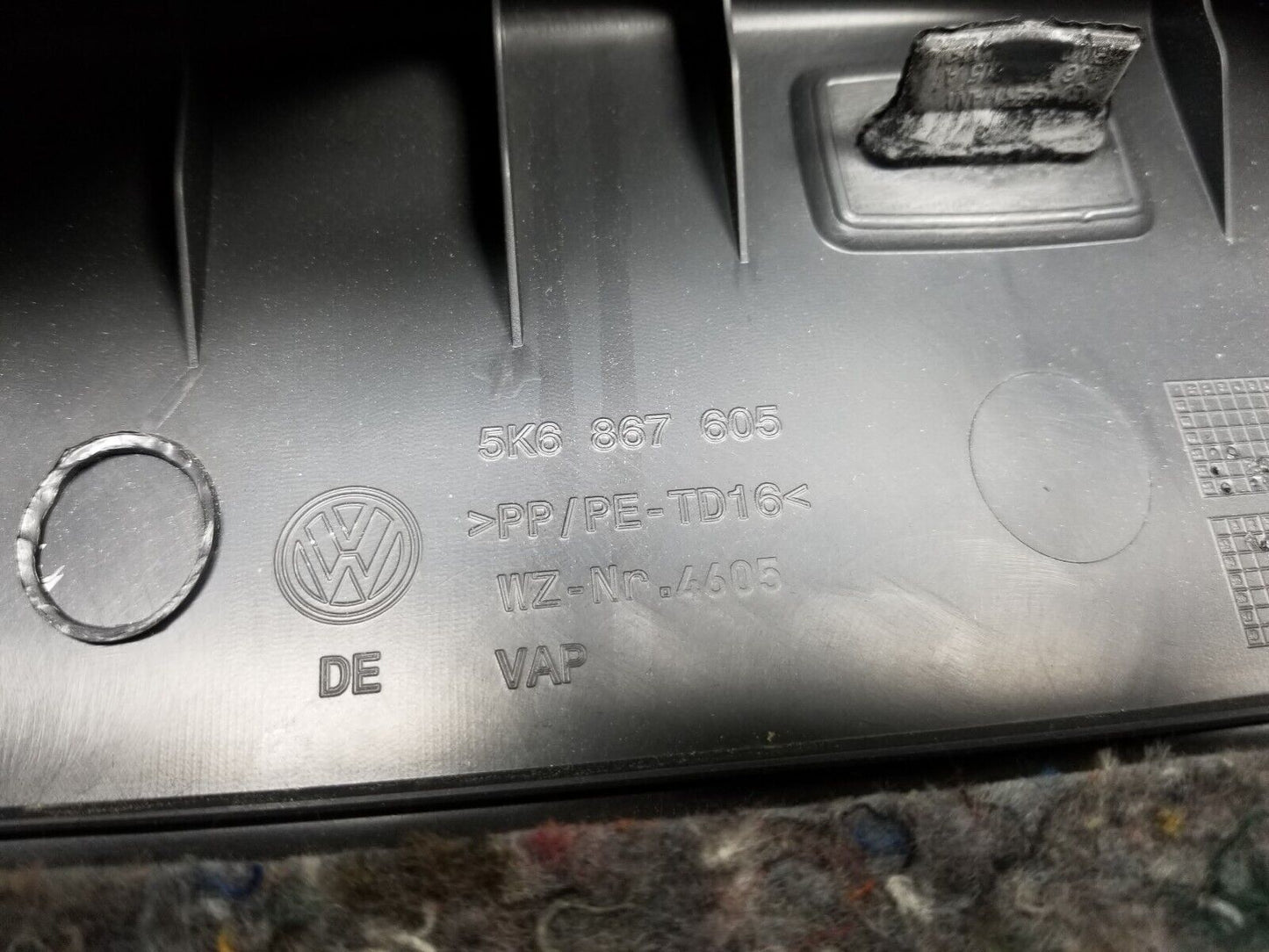 10 11 12 13 14 VW Golf GTI Rear Trunk Lid Tailgate Liner Trim Panel Cover OEM