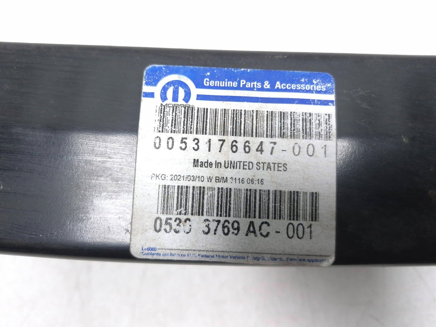 2010 Dodge Caliber Rear Bumper Reinforcement Absorber Bar OEM