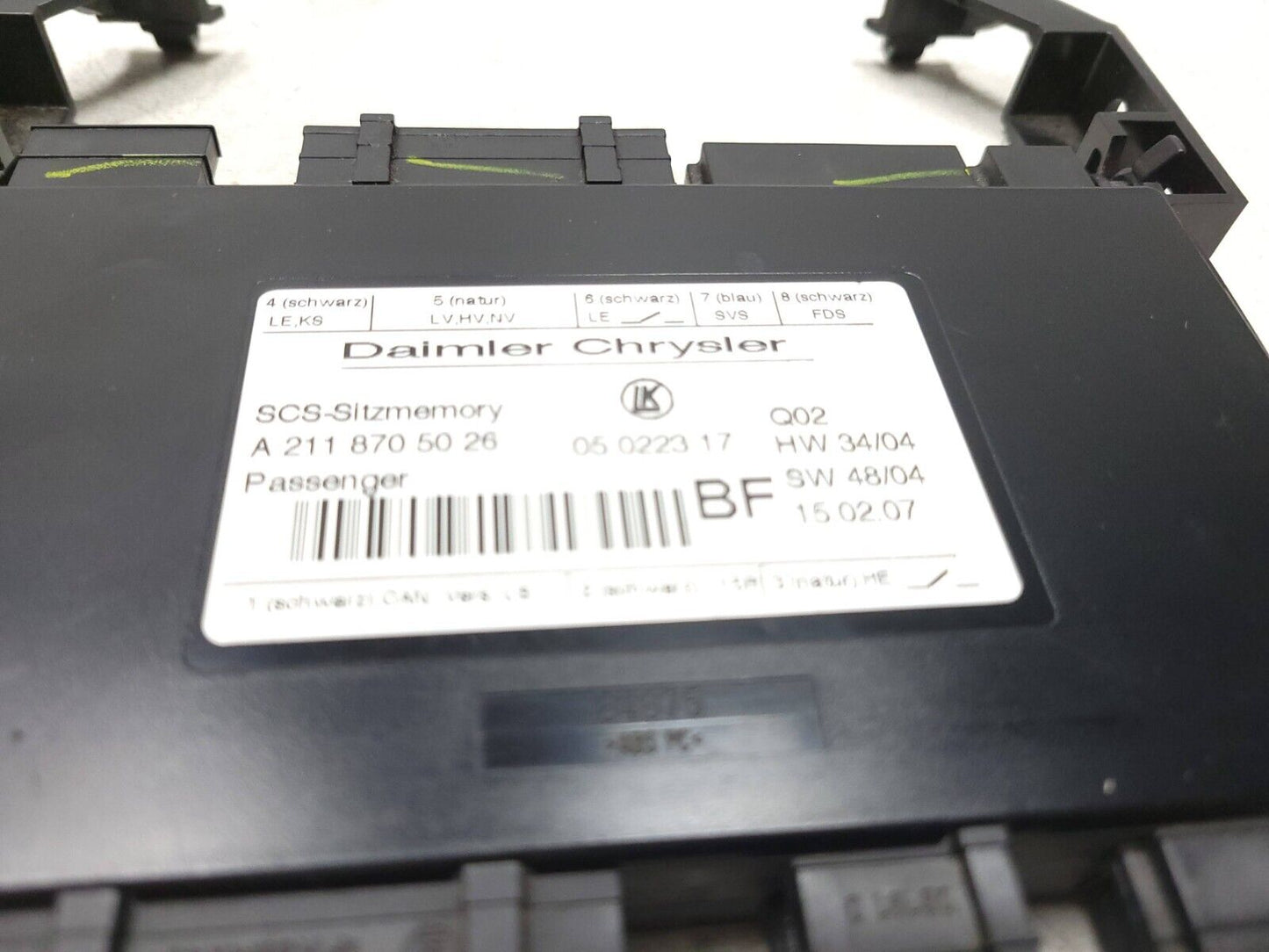 06-11 Mercedes W164 Ml500 Front Seat Control Module Passenger Right OEM