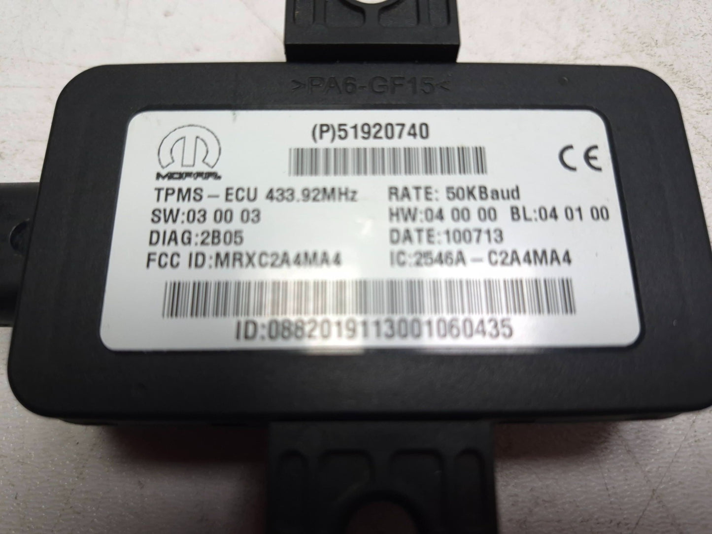 2014 Fiat 500l Tpms Control Module OEM