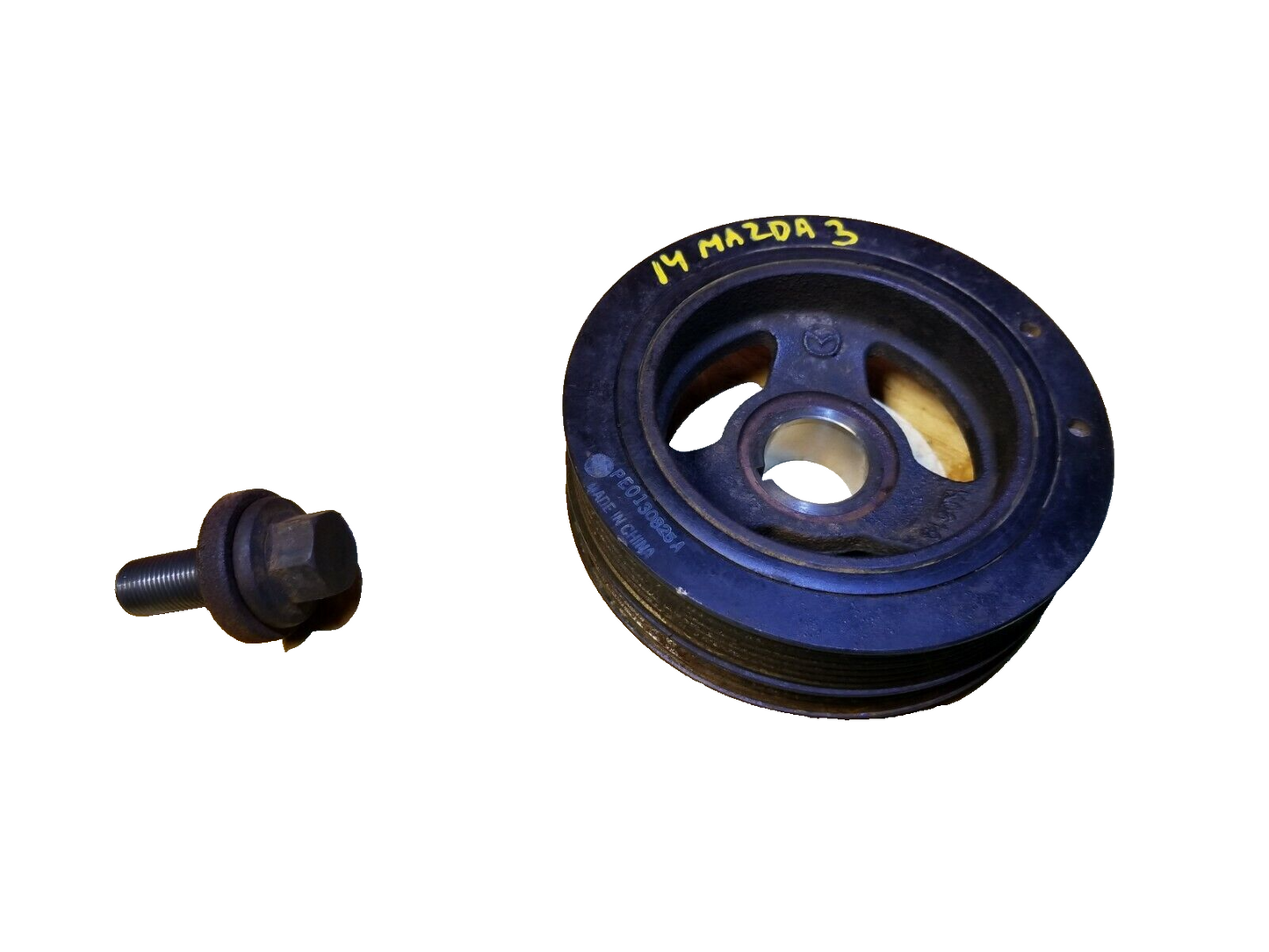 2014 Mazda 3 2.0l Harmonic Balancer Crankshaft Pulley OEM