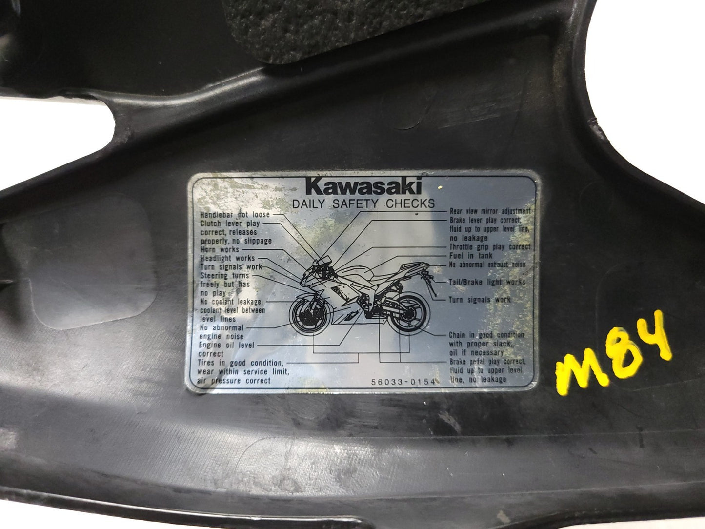 2007 Kawasaki Ninja Zx-6r Zx600 Left Hand Seat Fairing Panel OEM