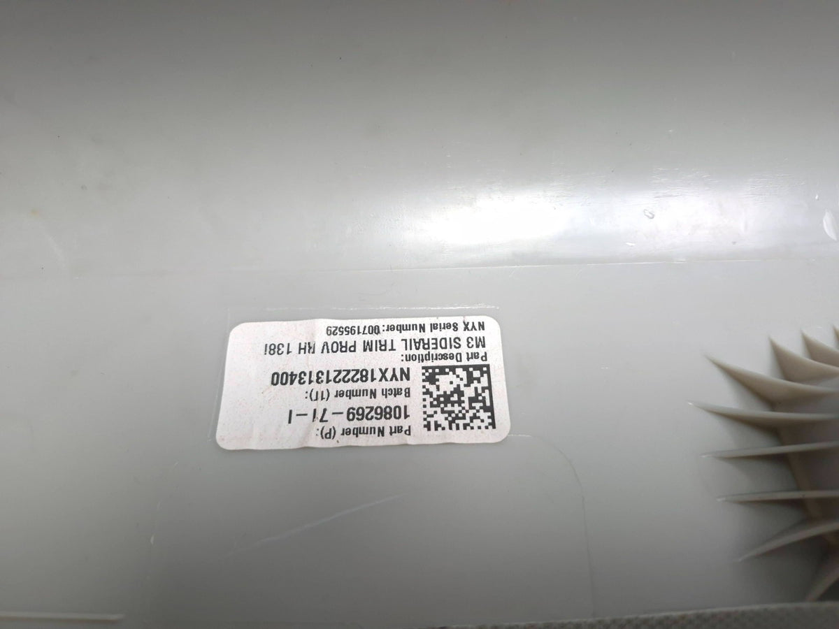 2018 Tesla Model 3 C-pillar Upper Side Rail Trim Cover Left & Right OEM