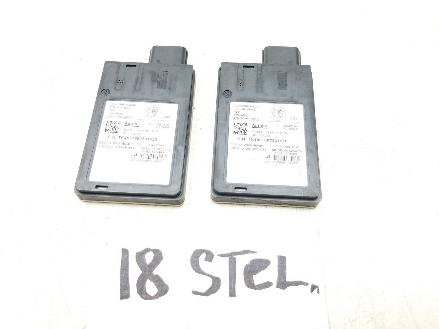 2017-2019 Alfa  Romeo Stelvio Sensor Radar 2 Pcs OEM
