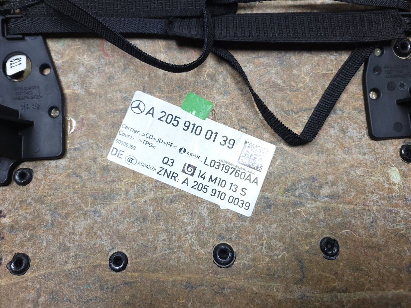 2015-2020 Mercedes C300 W205 Front Left Driver Seat Back Cover Panel Trim OEM