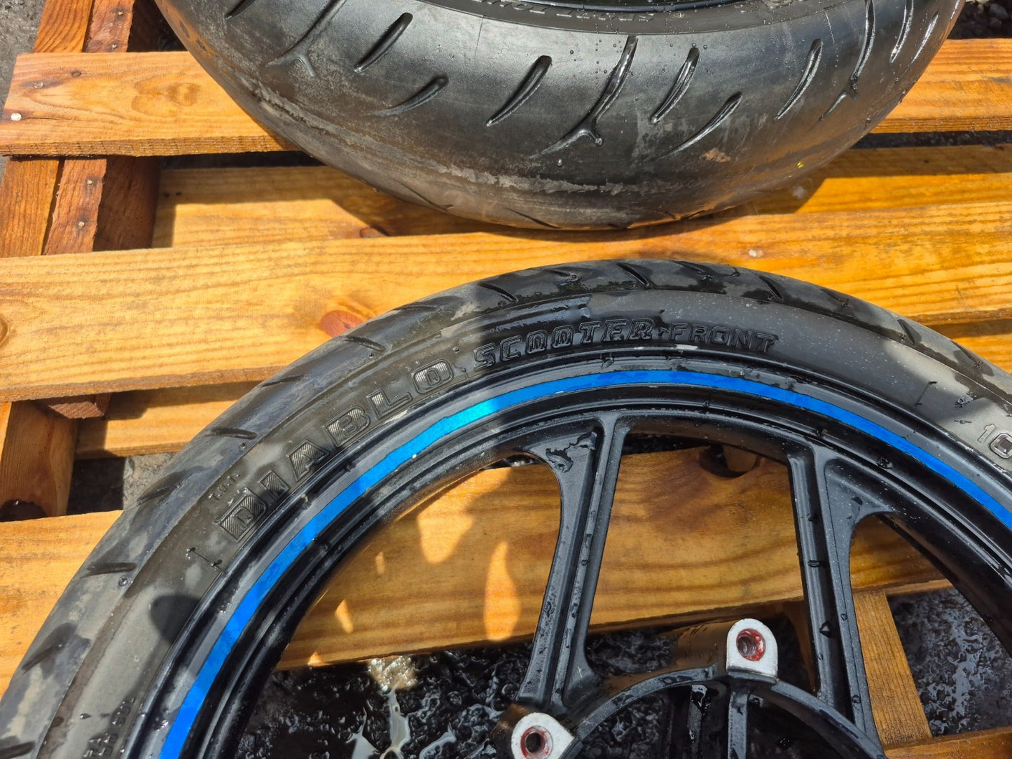 2006 Kawasaki Ninja 250 Ex250 Wheel Rim W/tire Front & Rear Pair OEM