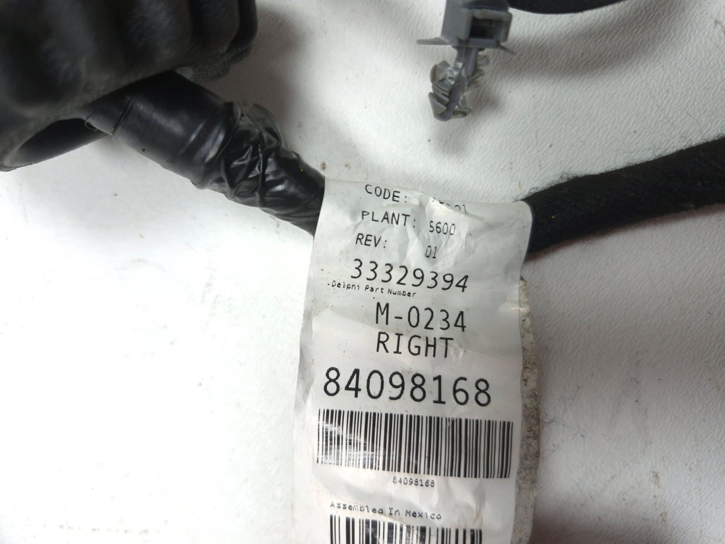 2017 Chevrolet Malibu Front Passenger Door Wire Harness OEM