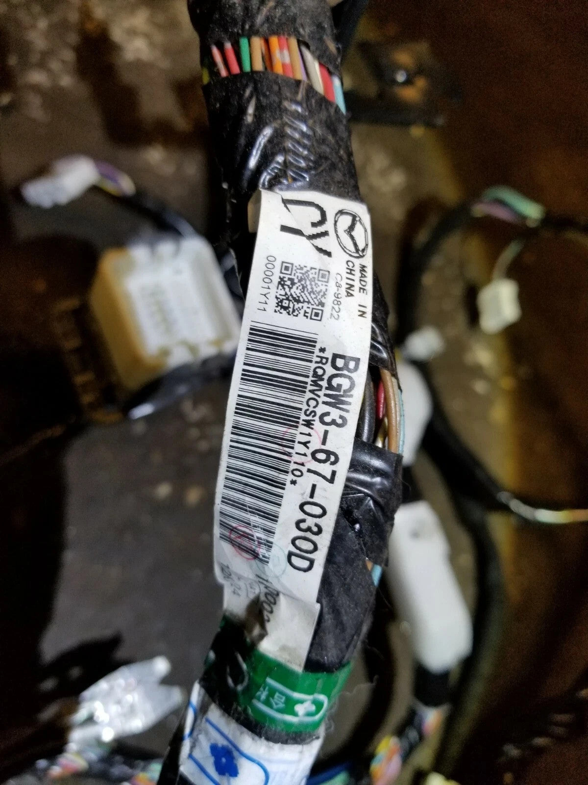 2012 Mazda 3 Sedan Dashboard Wire Wiring Harness OEM